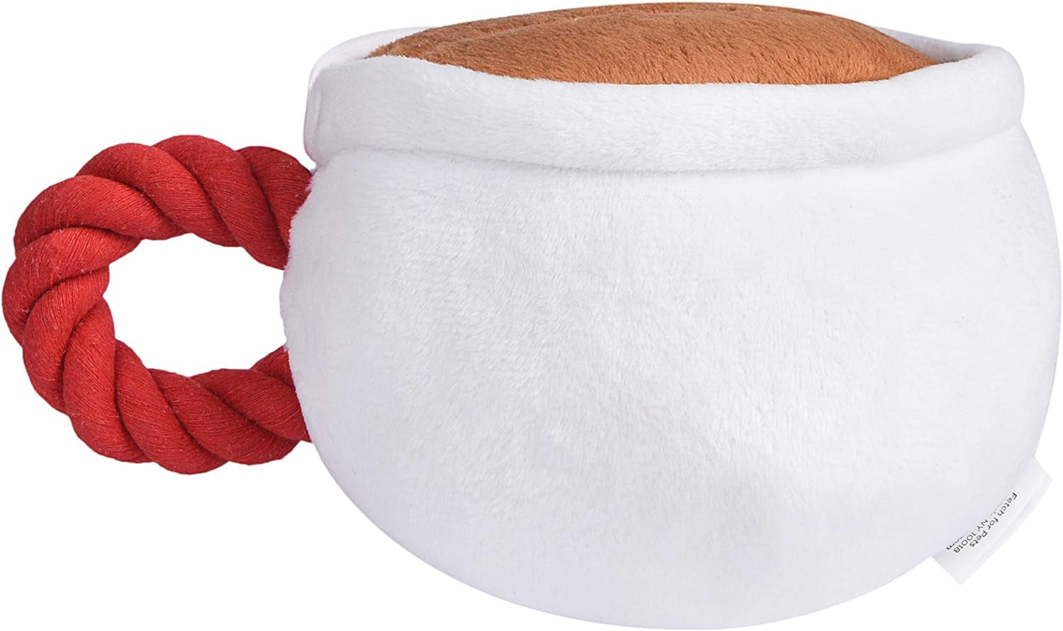 Friends the TV Show Central Perk Coffee Mug Plush Dog Toy with Rope Handle| Soft Cute Squeaky Toy for All Dogs | Stuffed Dog Toys with Squeaker Noise for Added Fun, Friends Memorabilia